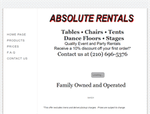 Tablet Screenshot of absoluterentals.net